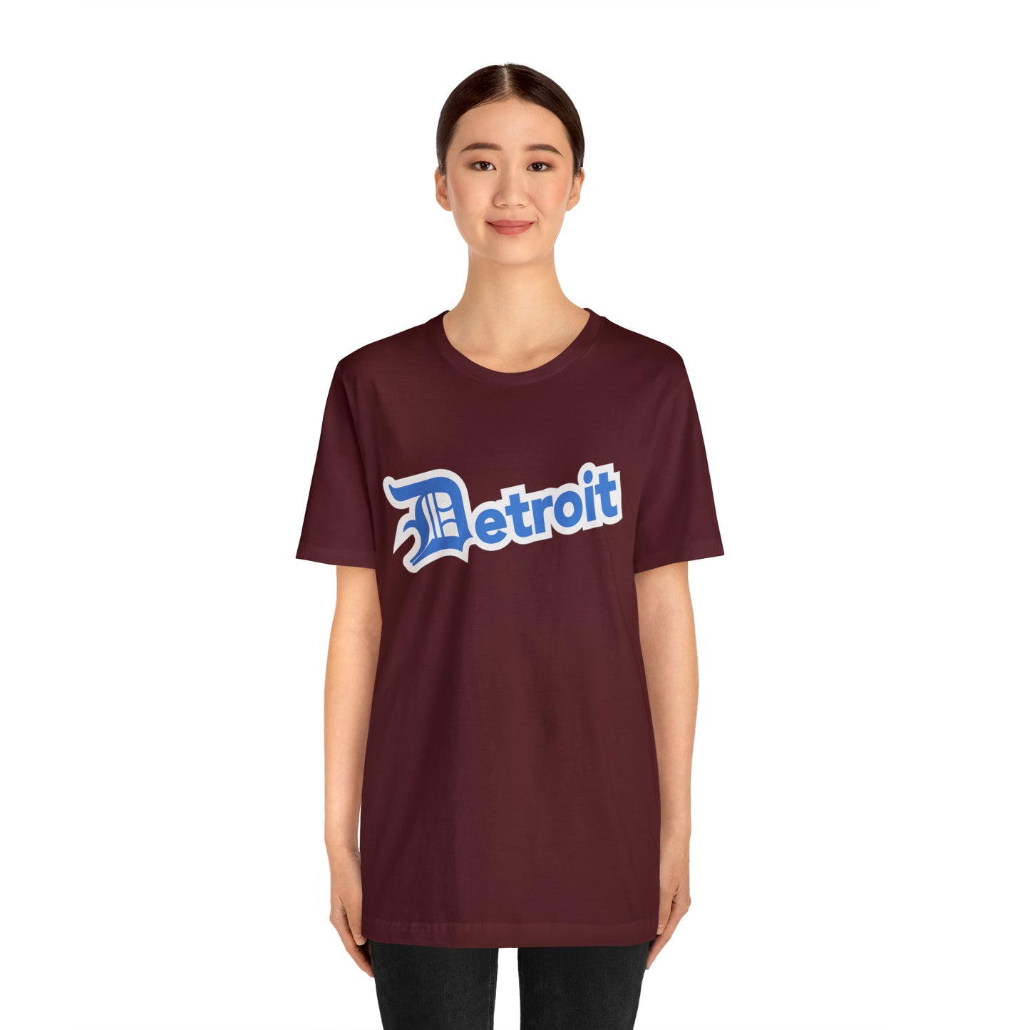 'Detroit' T-Shirt (Azure w/ Old English 'D') | Unisex Standard