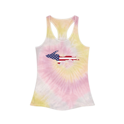 Michigan Upper Peninsula Tank Top (w/ UP USA Flag) | Tie-Dye Racerback