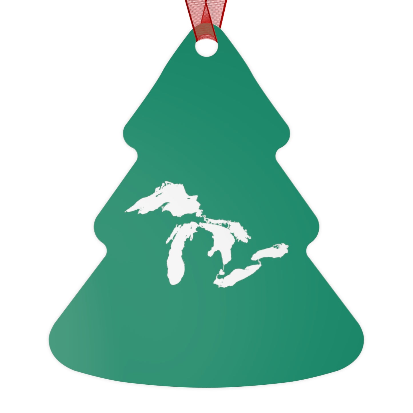 Great Lakes Christmas Ornament | Metal - Emerald Green