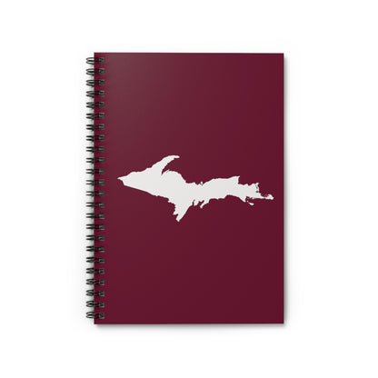 Michigan Upper Peninsula Spiral Notebook (w/ UP Outline) | Old Mission Burgundy