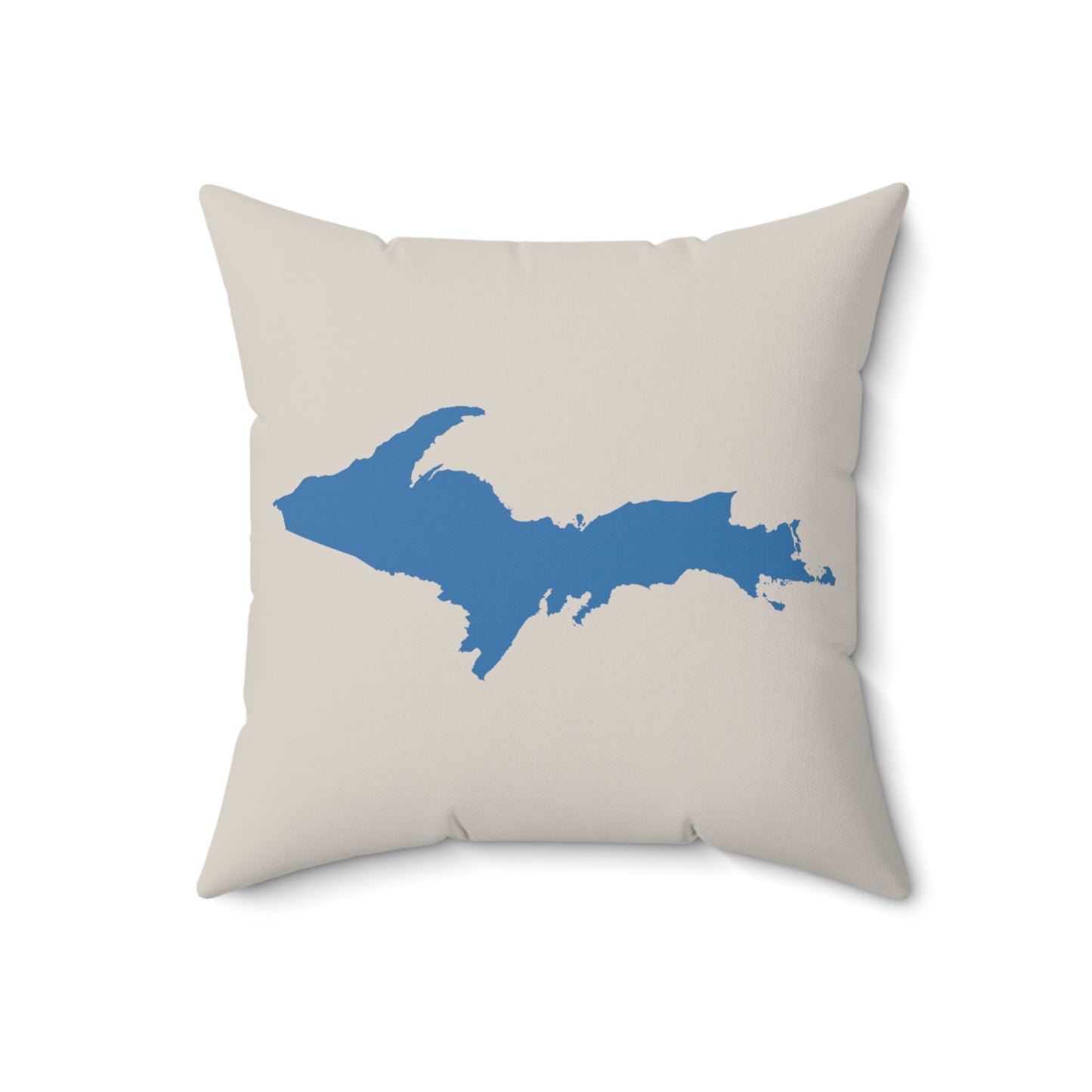 Michigan Upper Peninsula Accent Pillow (w/ UP Outline) | Canvas Color