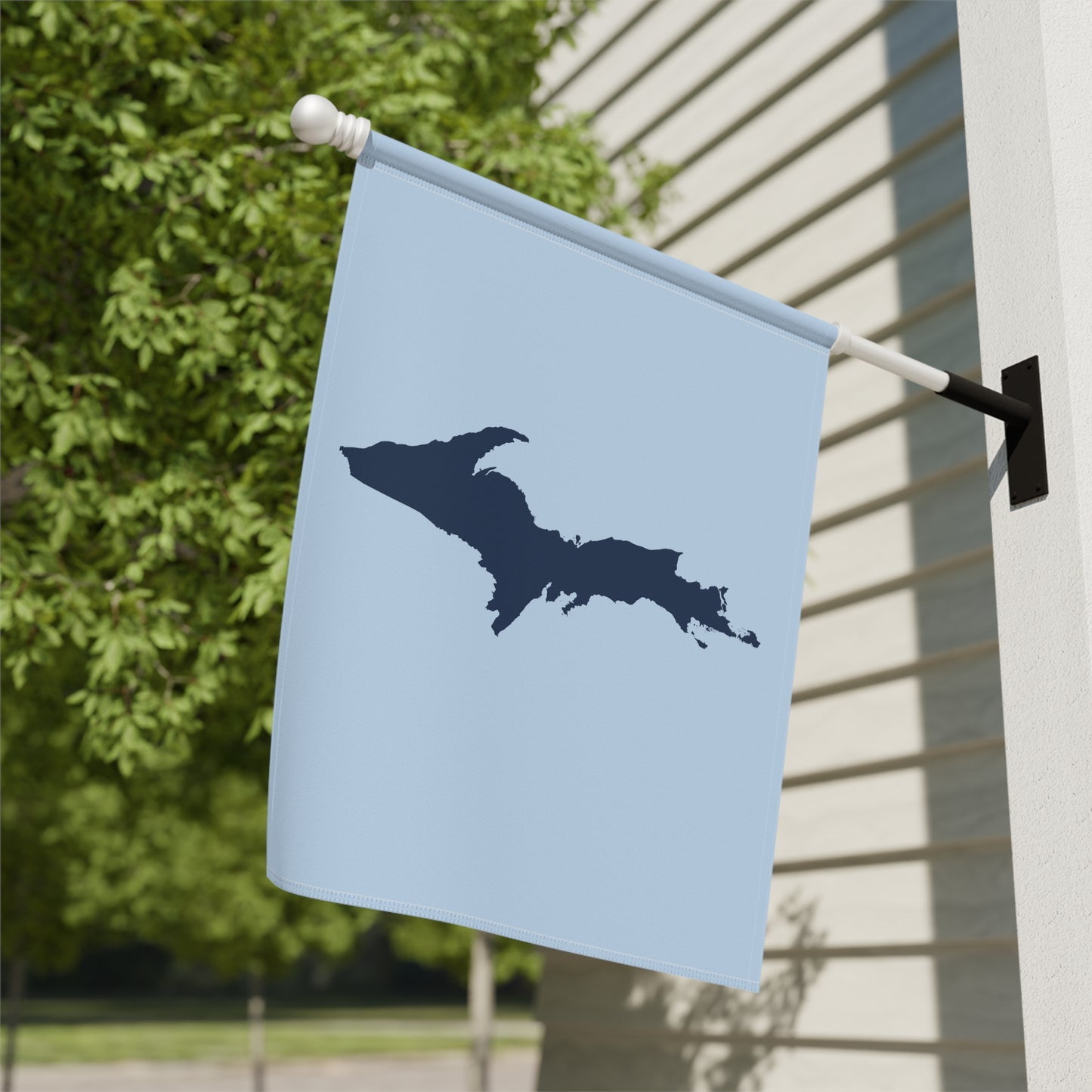 Michigan Upper Peninsula Home & Garden Flag (w/ UP Outline) | Light Blue