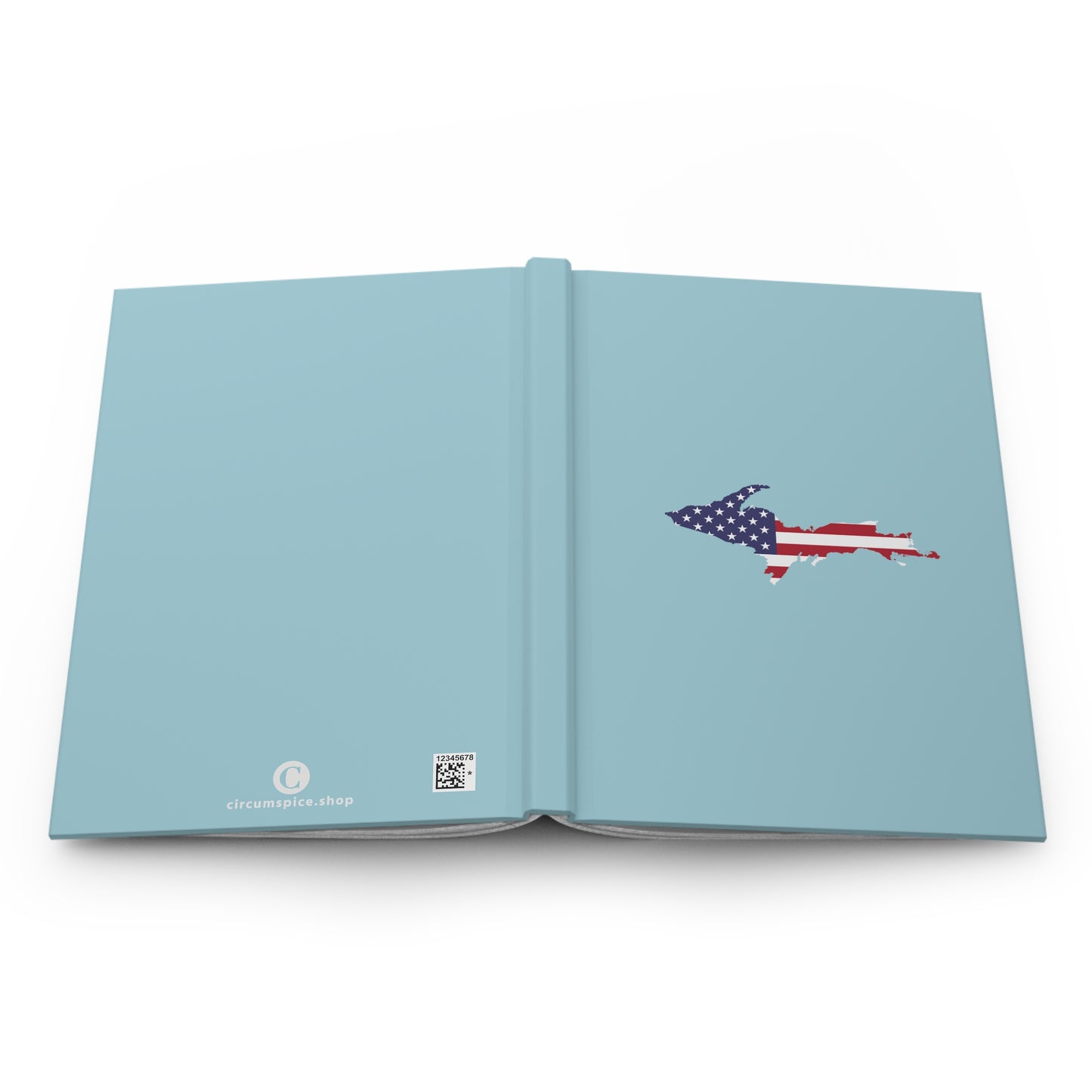 Michigan Upper Peninsula Hardcover Journal (w/ UP USA Flag) | Ruled - '58 Caddie Blue