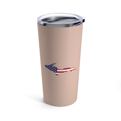 Michigan Upper Peninsula Tumbler (w/ UP USA Flag) | Rose Gold - 20oz