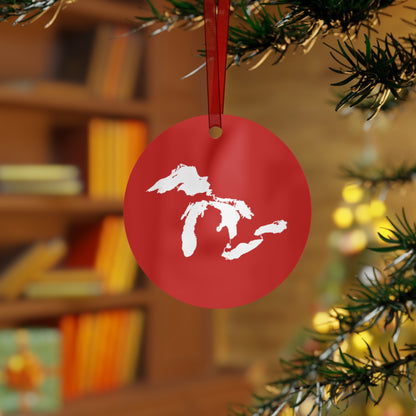 Great Lakes Christmas Ornament | Metal - Santa Red