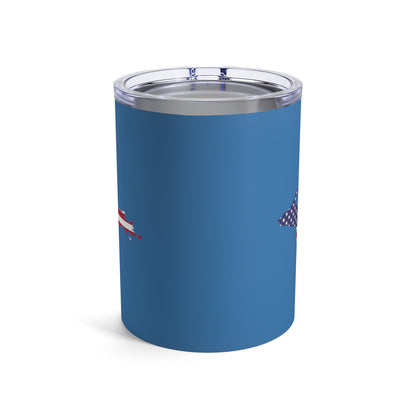 Michigan Upper Peninsula Tumbler (w/ UP USA Flag) | Lake Superior Blue - 10oz