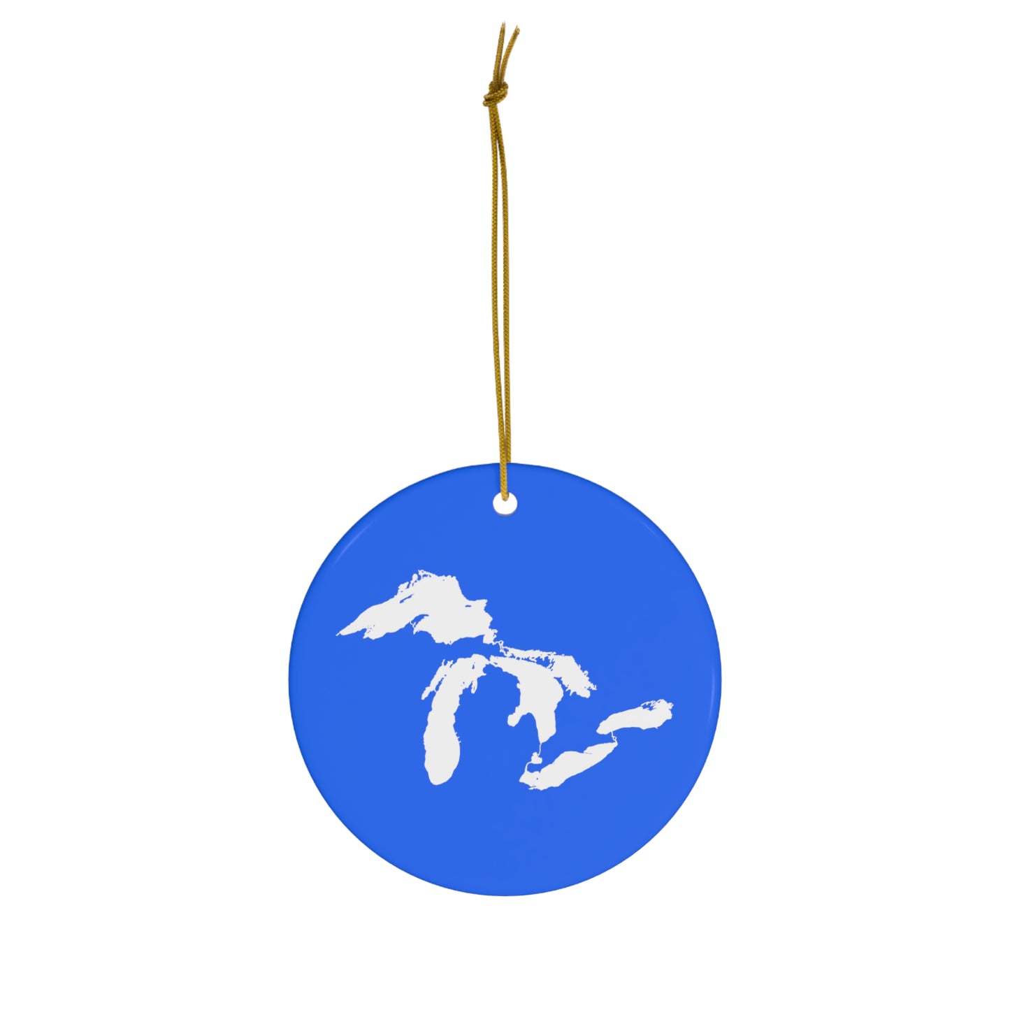 Great Lakes Christmas Ornament (Motor Town Blue) | Ceramic - 4 Shapes