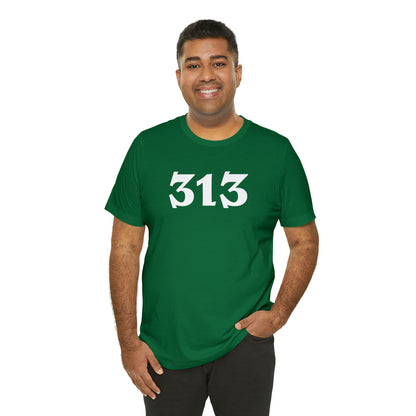 Detroit '313' T-Shirt (Angry Serif Font) | Unisex Standard Fit