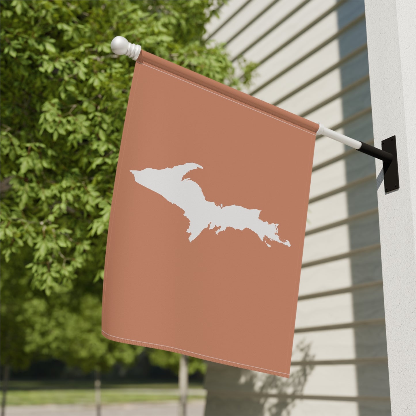 Michigan Upper Peninsula Home & Garden Flag (w/ UP Outline) | Copper Color