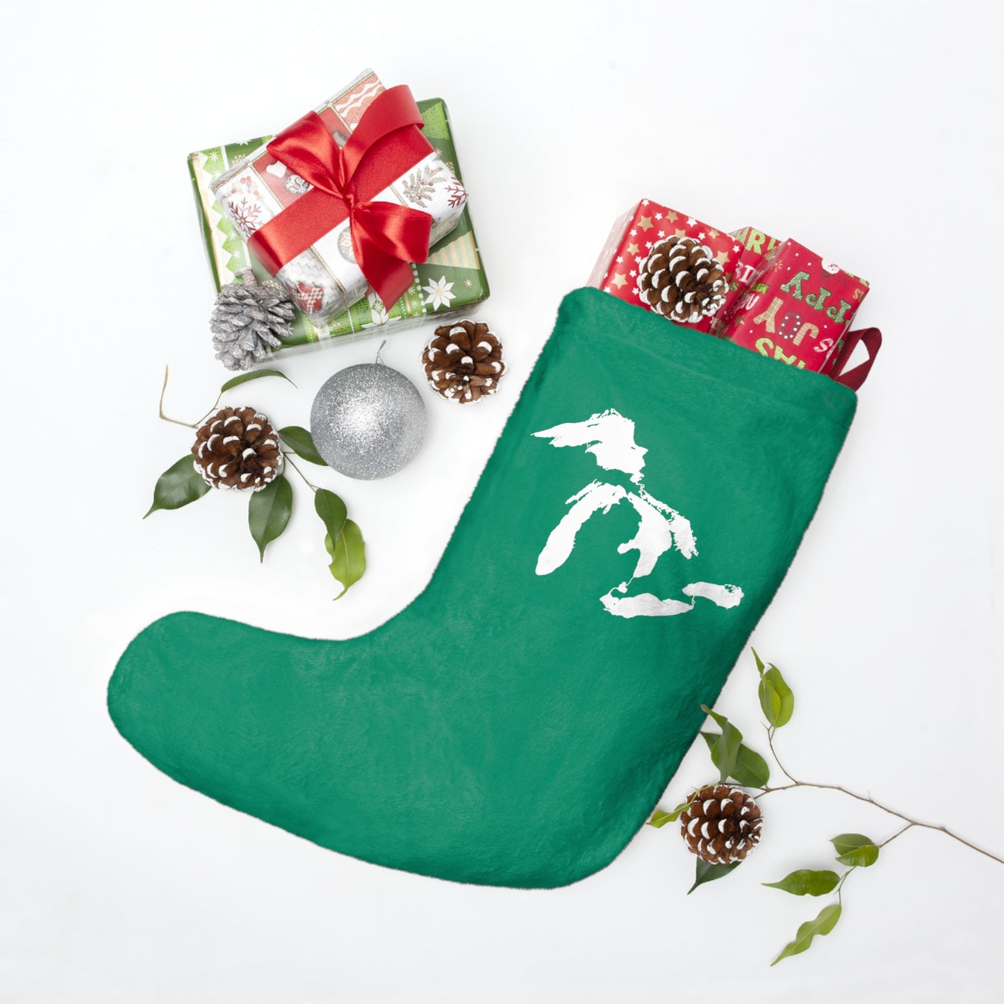 Great Lakes Christmas Stocking | Emerald Green