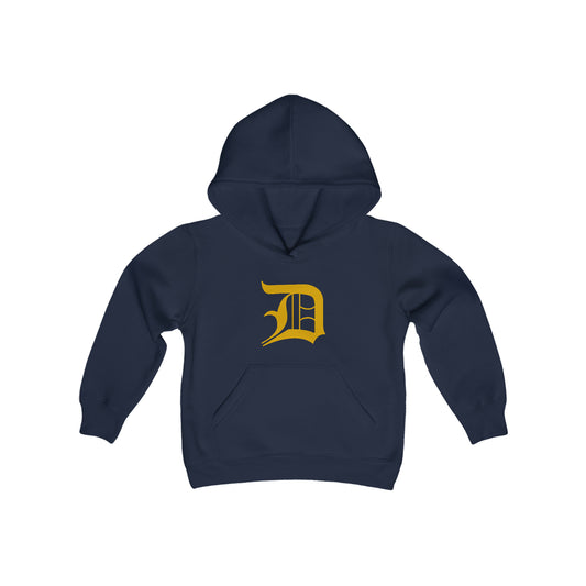 Detroit 'Old English D' Hoodie (Gold) | Unisex Youth