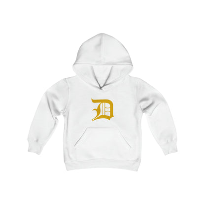 Detroit 'Old English D' Hoodie (Gold) | Unisex Youth