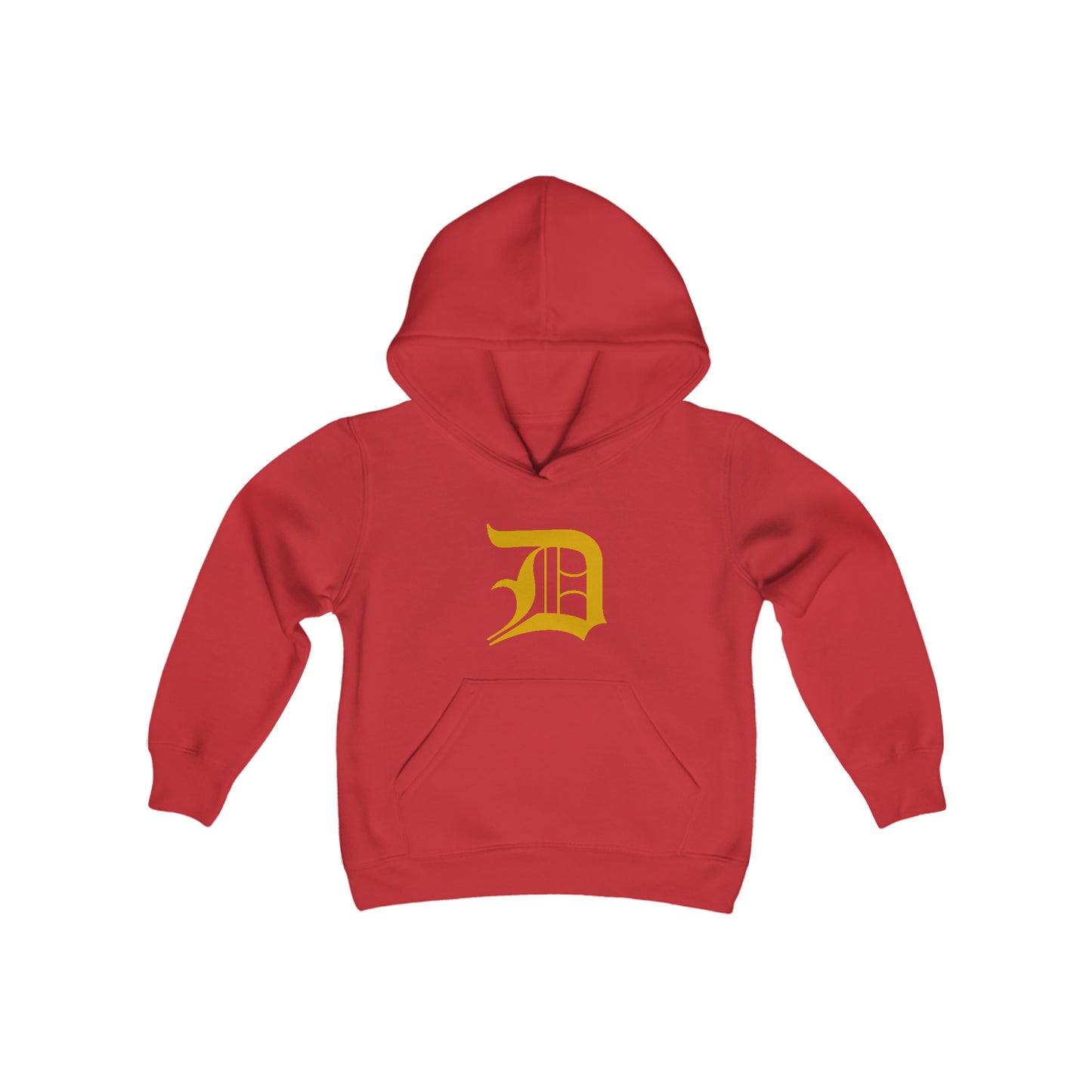 Detroit 'Old English D' Hoodie (Gold) | Unisex Youth