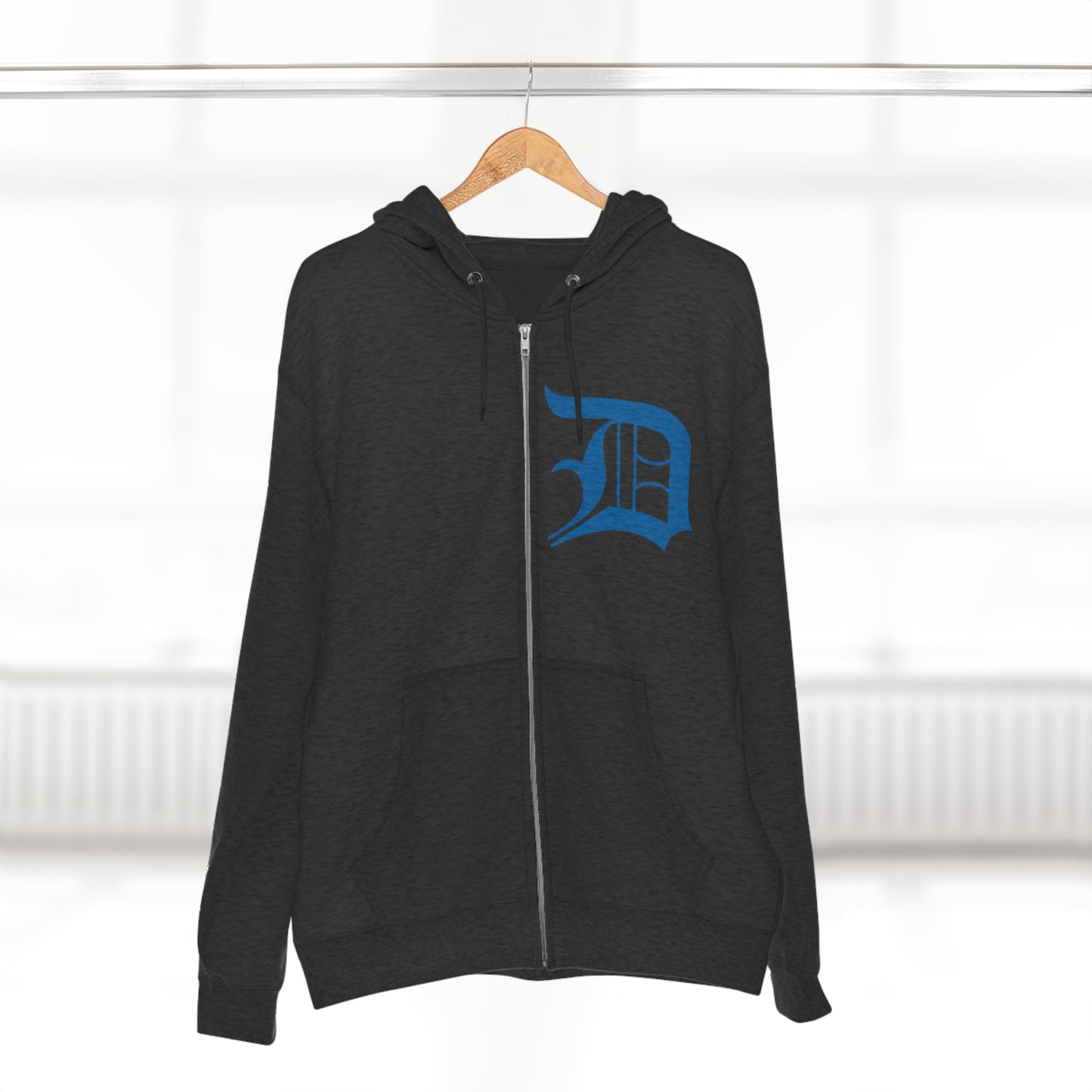 Detroit 'Old English D' Hoodie (Azure) | Unisex Full Zip