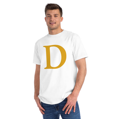 Detroit 'Old French D' T-Shirt (Full Gold Outline) | Organic Unisex