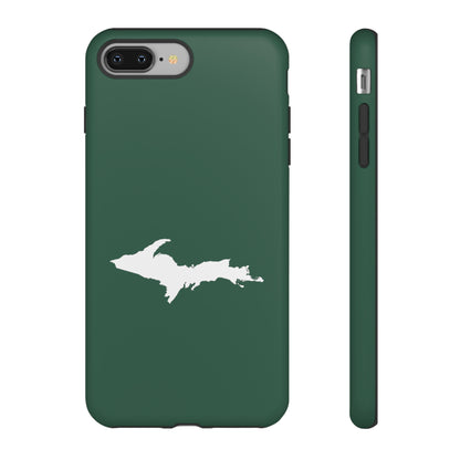 Michigan Upper Peninsula Tough Phone Case (Ginger Ale Green w/ UP Outline) | Apple iPhone