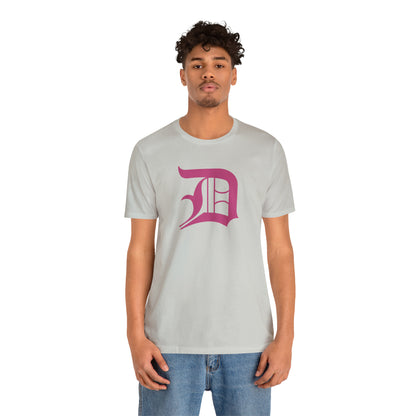 Detroit 'Old English D' T-Shirt (Apple Blossom Pink) | Unisex Standard