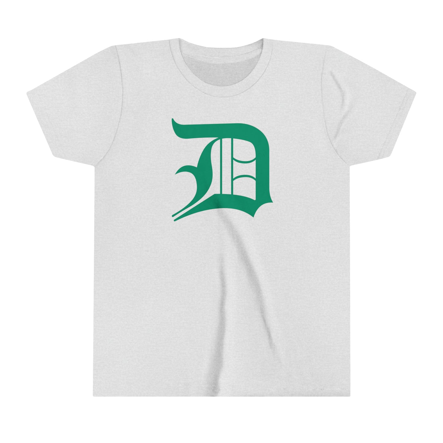 Detroit 'Old English D' T-Shirt (Emerald Green) | Youth Short Sleeve