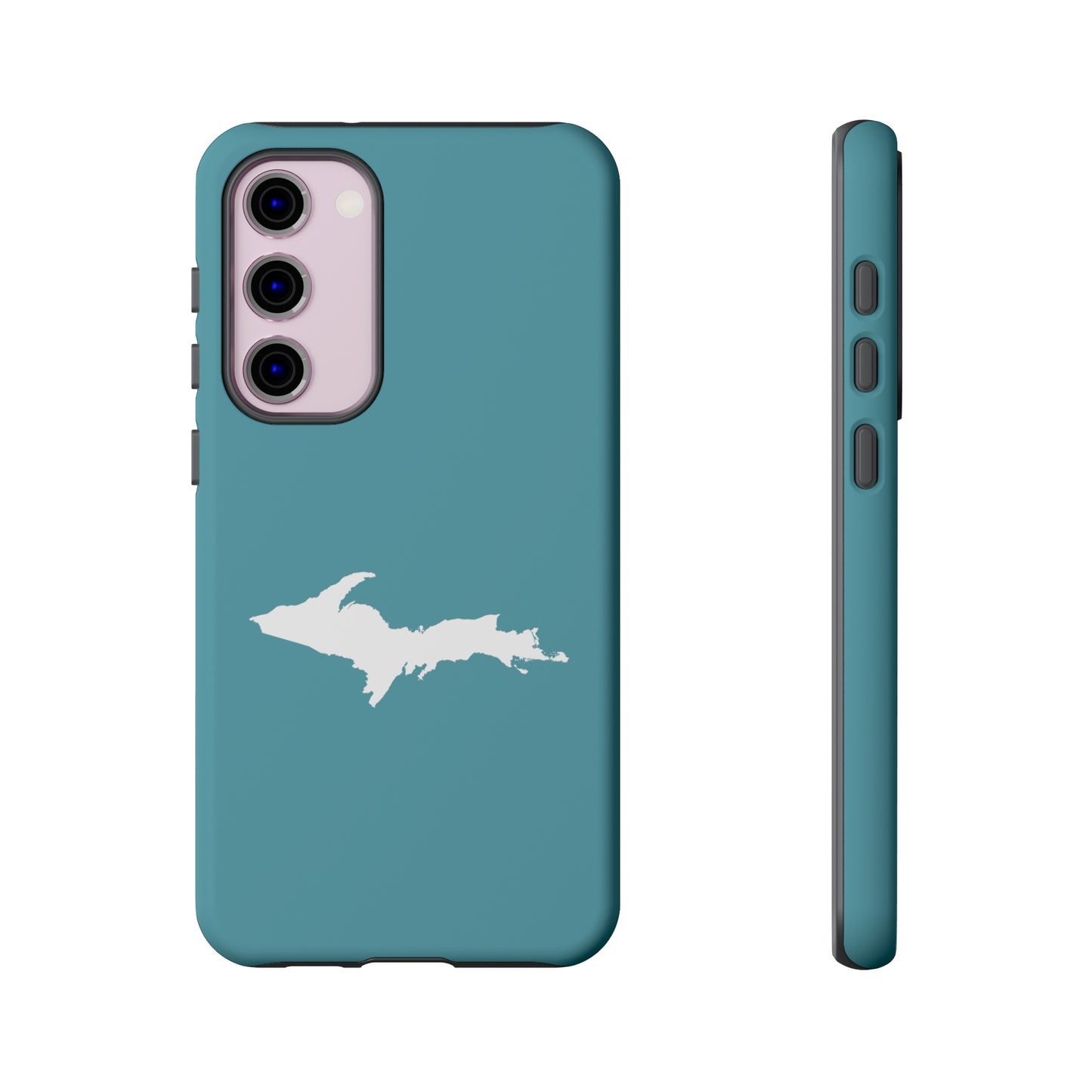 Michigan Upper Peninsula Tough Phone Case (Huron Blue w/ UP Outline) | Samsung & Pixel Android