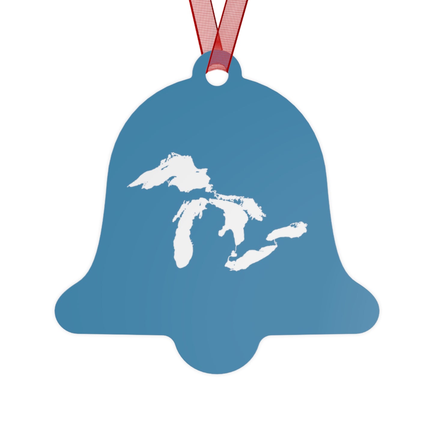 Great Lakes Christmas Ornament | Metal - Lake Michigan Blue