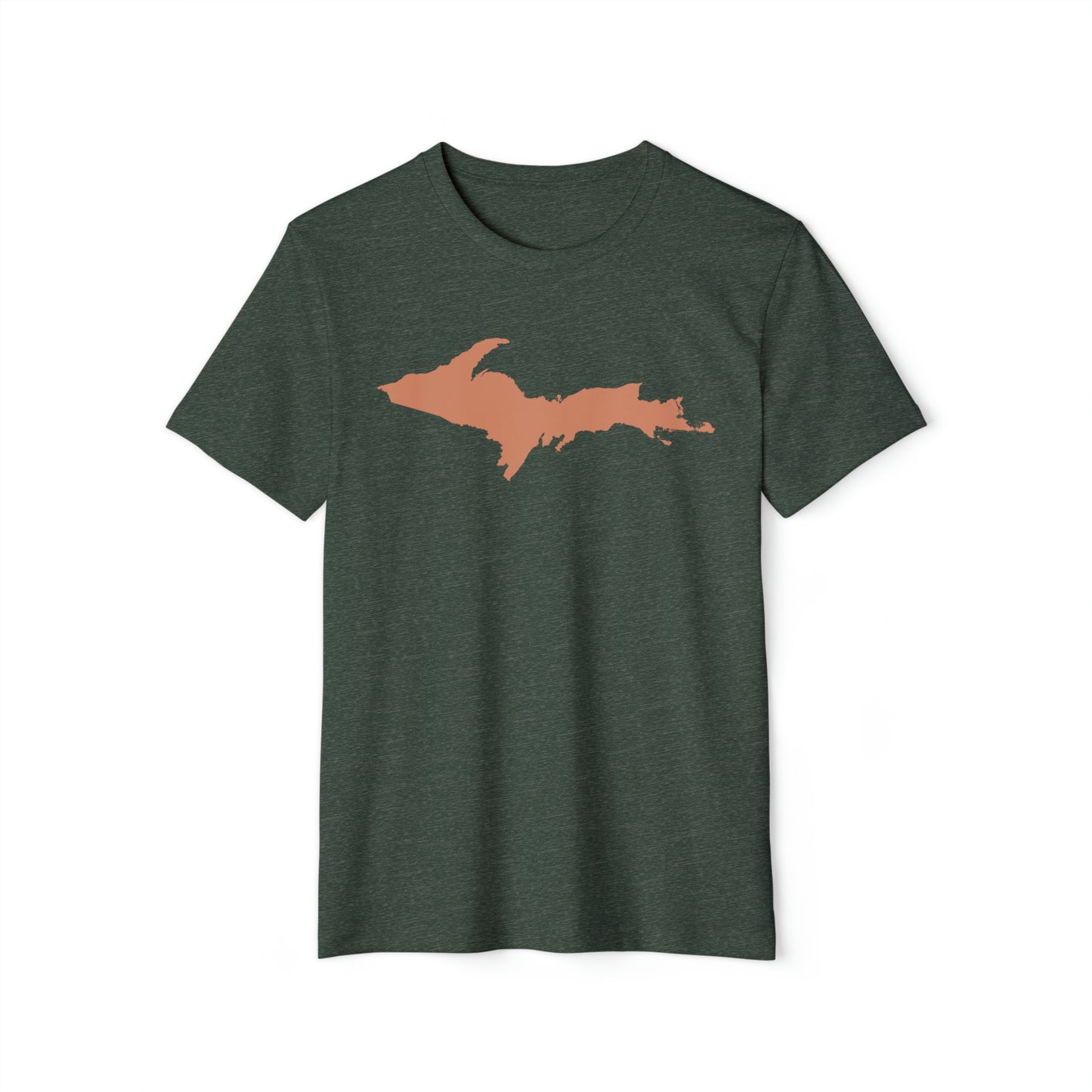 Michigan Upper Peninsula T-Shirt (w/ Copper UP Outline) | Unisex Recycled Organic