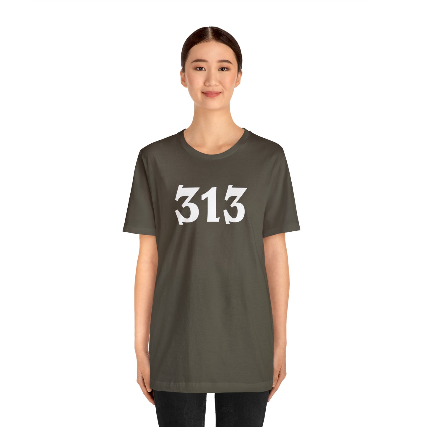 Detroit '313' T-Shirt (Angry Serif Font) | Unisex Standard Fit