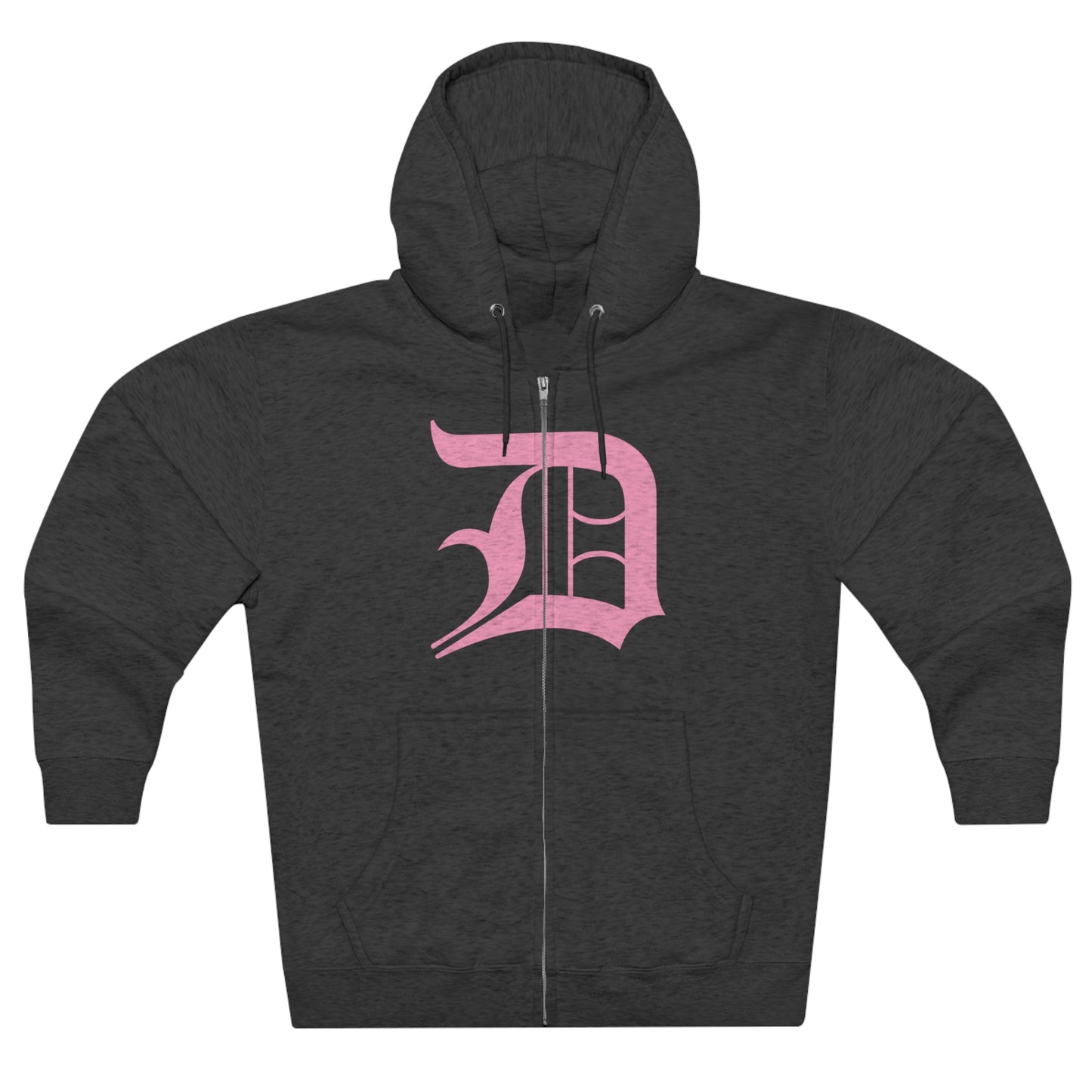 Detroit 'Old English D' Hoodie (Full-Body '67 Caddie Pink) | Unisex Full Zip