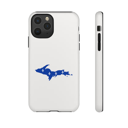 Michigan Upper Peninsula Tough Phone Case (Birch Bark White w/ UP Quebec Flag Outline) | Apple iPhone