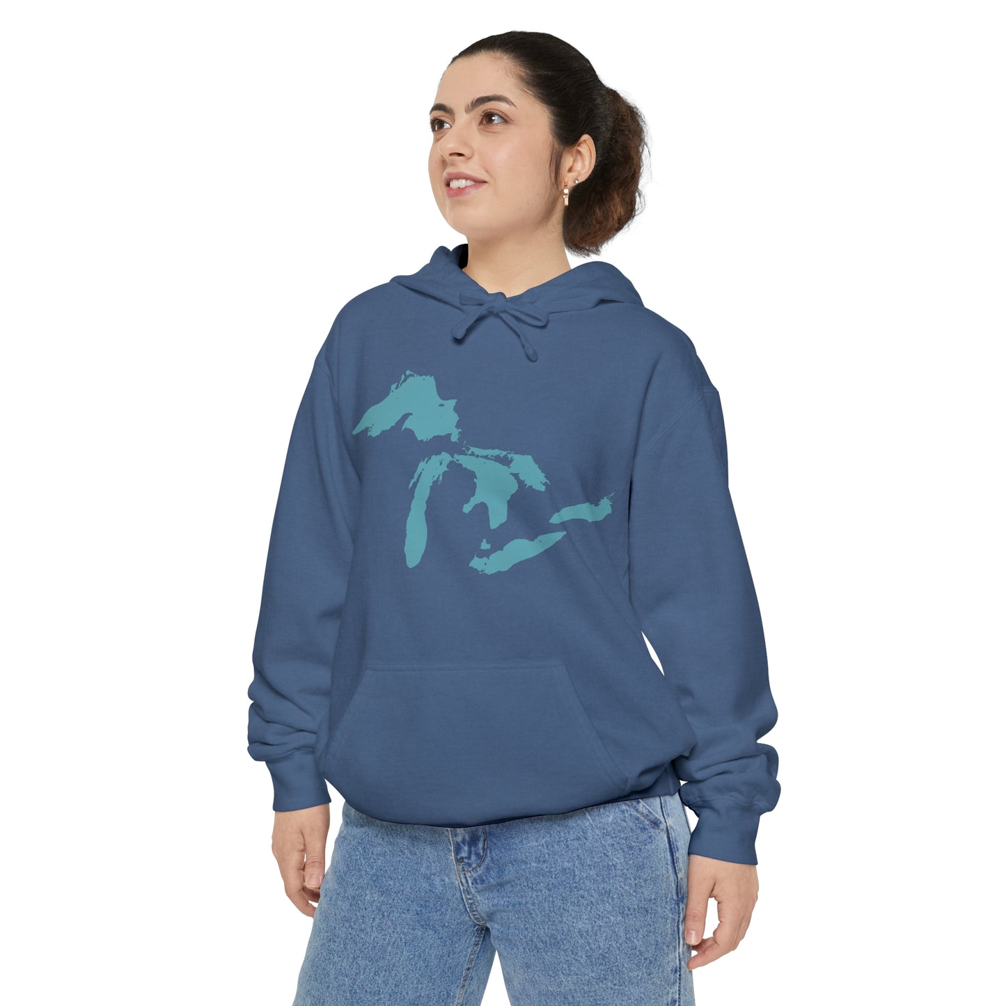 Great Lakes Hoodie (Huron Blue) | Unisex Garment-Dyed