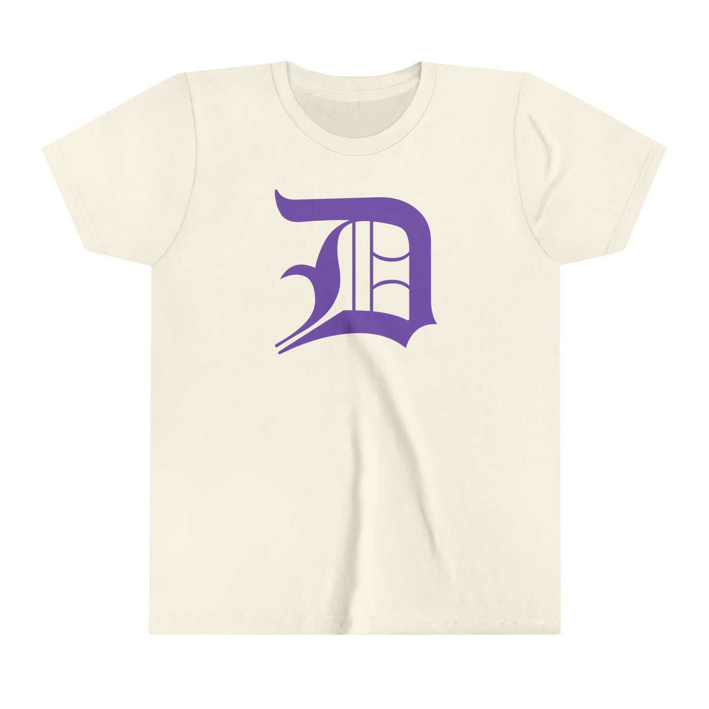 Detroit 'Old English D' T-Shirt (Lake Iris) | Youth Short Sleeve