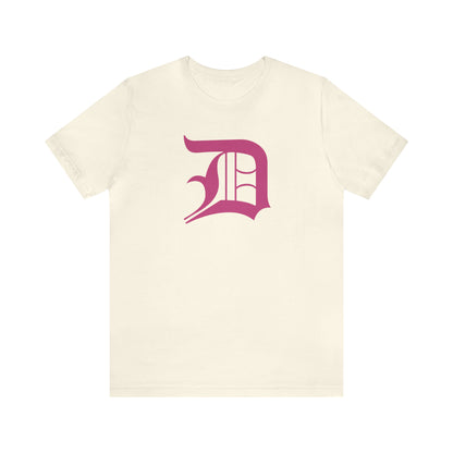 Detroit 'Old English D' T-Shirt (Apple Blossom Pink) | Unisex Standard