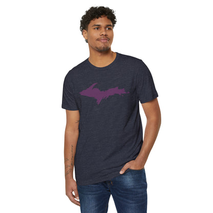 Michigan Upper Peninsula T-Shirt (w/ Plum UP Outline) | Unisex Recycled Organic