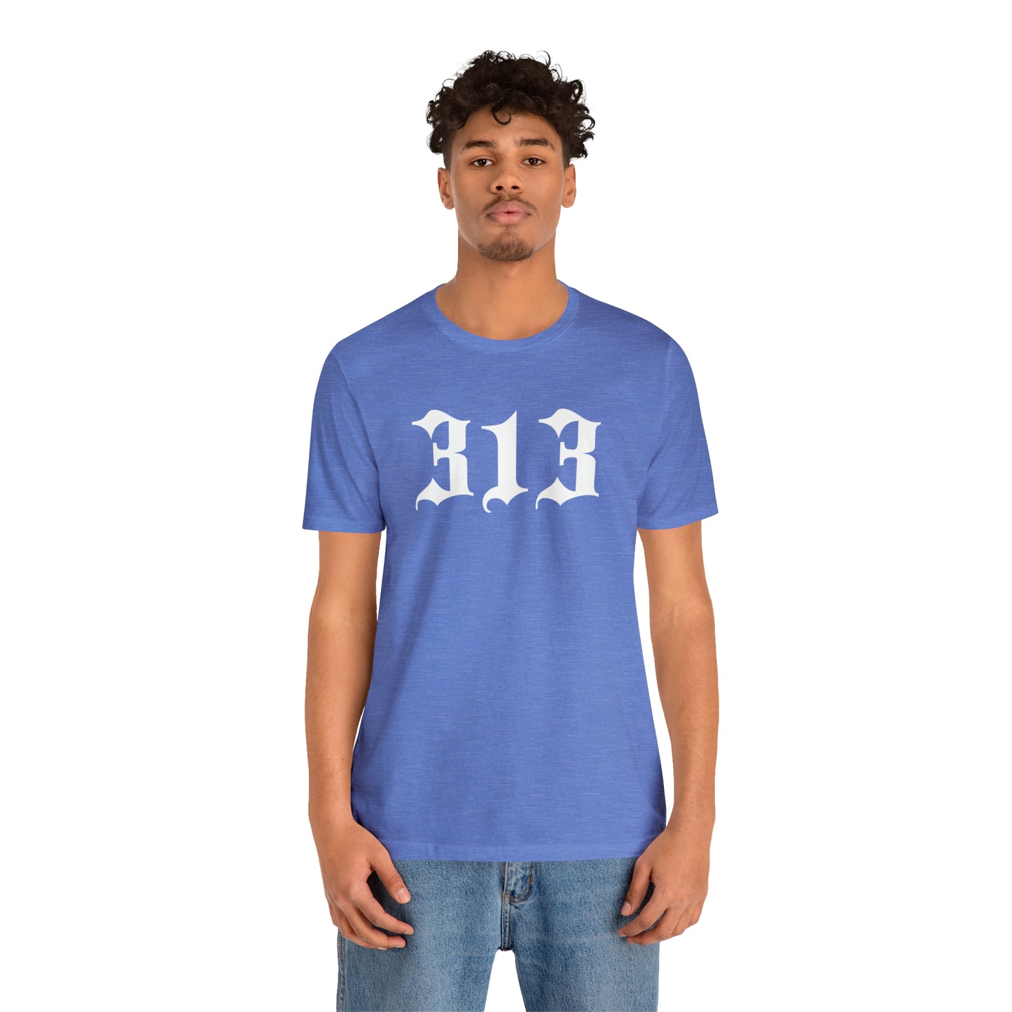 Detroit '313' T-Shirt (Old English Font) | Unisex Standard Fit