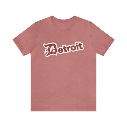 'Detroit' T-Shirt (Ore Dock Red w/ Old English 'D') | Unisex Standard