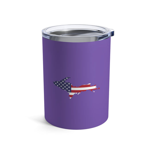 Michigan Upper Peninsula Tumbler (w/ UP USA Flag) | Lake Iris - 10oz