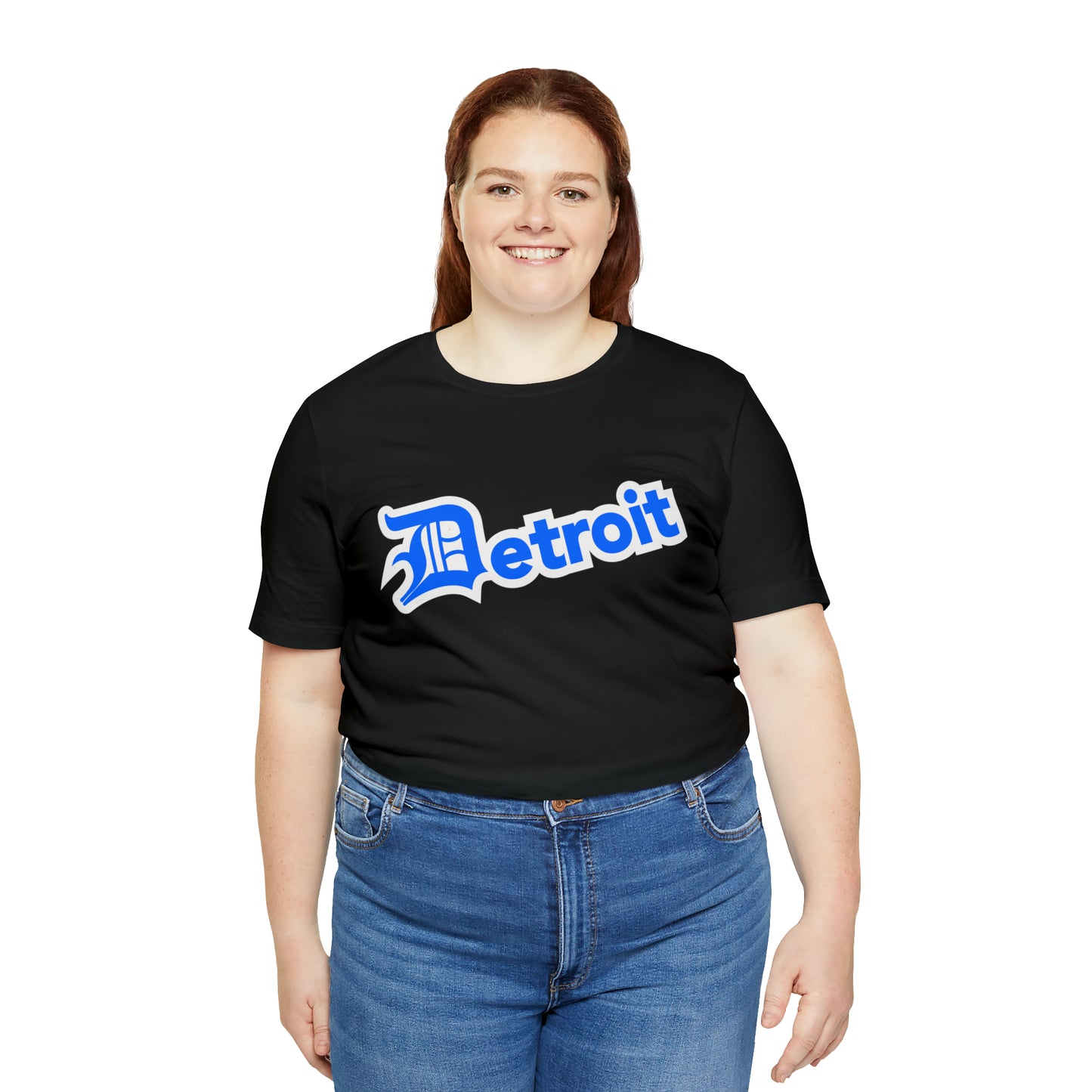 'Detroit' T-Shirt (MotorTown Blue w/ Old English 'D') | Unisex Standard