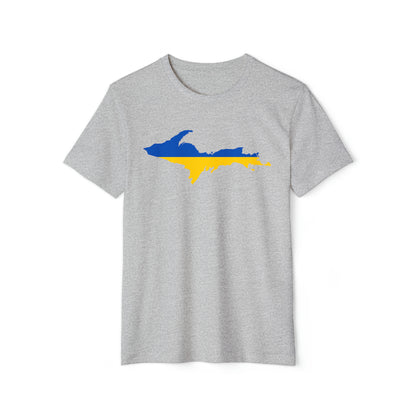 Michigan Upper Peninsula T-Shirt (w/ UP Ukraine Flag) | Unisex Recycled Organic