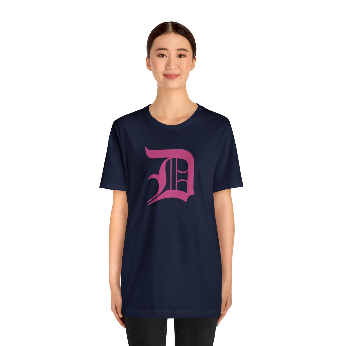 Detroit 'Old English D' T-Shirt (Apple Blossom Pink) | Unisex Standard