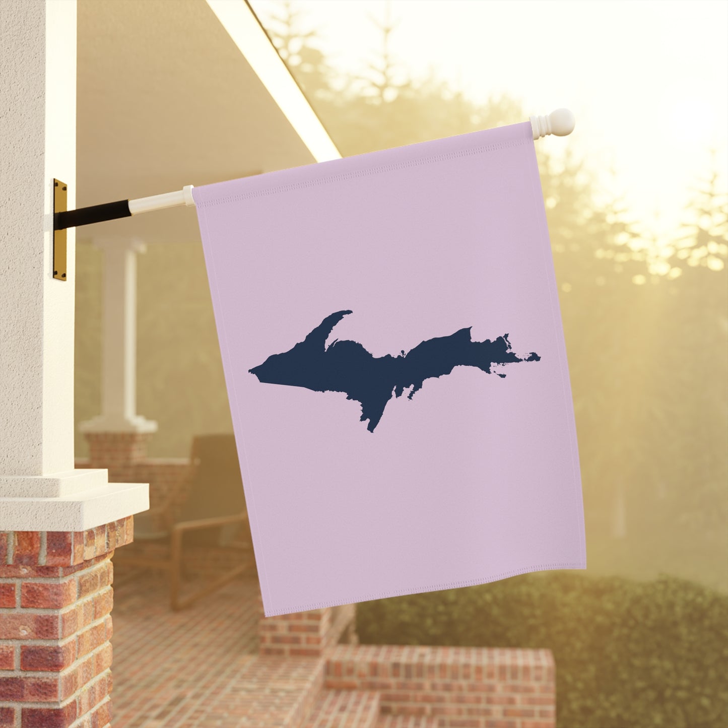 Michigan Upper Peninsula Home & Garden Flag (w/ UP Outline) | Pale Lavender