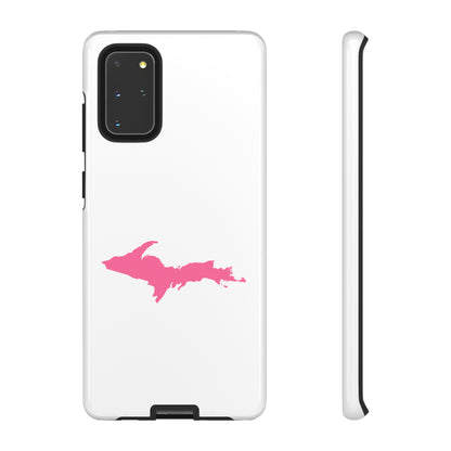 Michigan Upper Peninsula Tough Phone Case (w/ Pink UP Flag Outline) | Samsung & Pixel Android