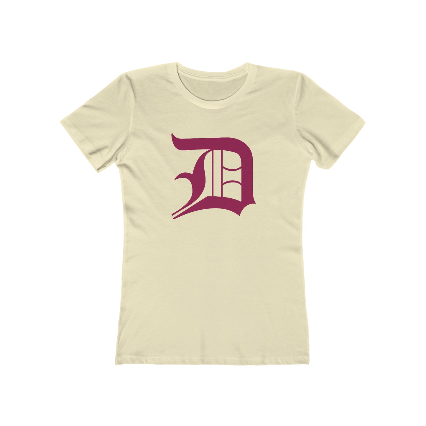 Detroit 'Old English D' T-Shirt (Ruby Red) | Women's Boyfriend Cut