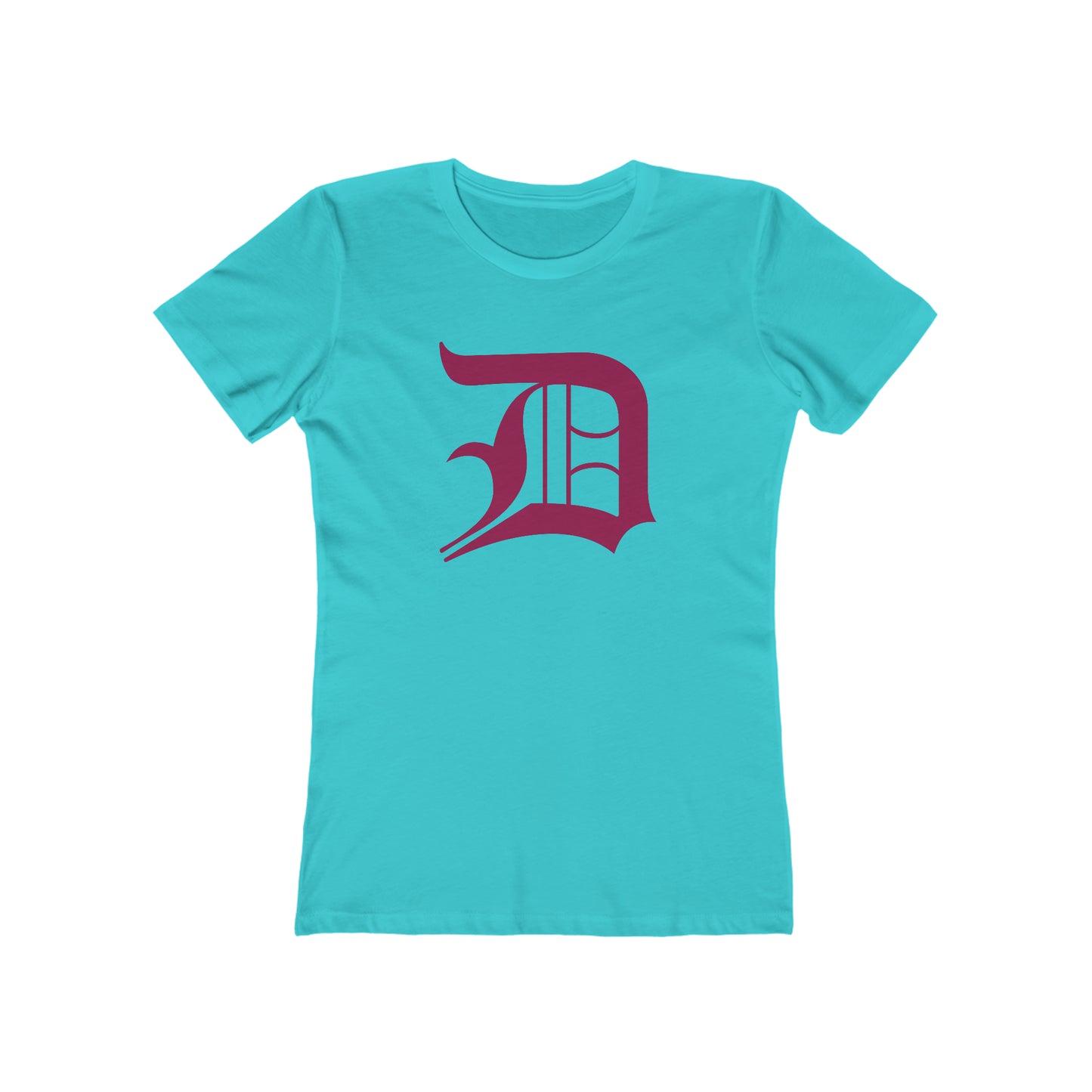 Detroit 'Old English D' T-Shirt (Ruby Red) | Women's Boyfriend Cut