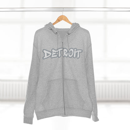 Detroit' Hoodie (Silver Tag Font) | Unisex Full Zip