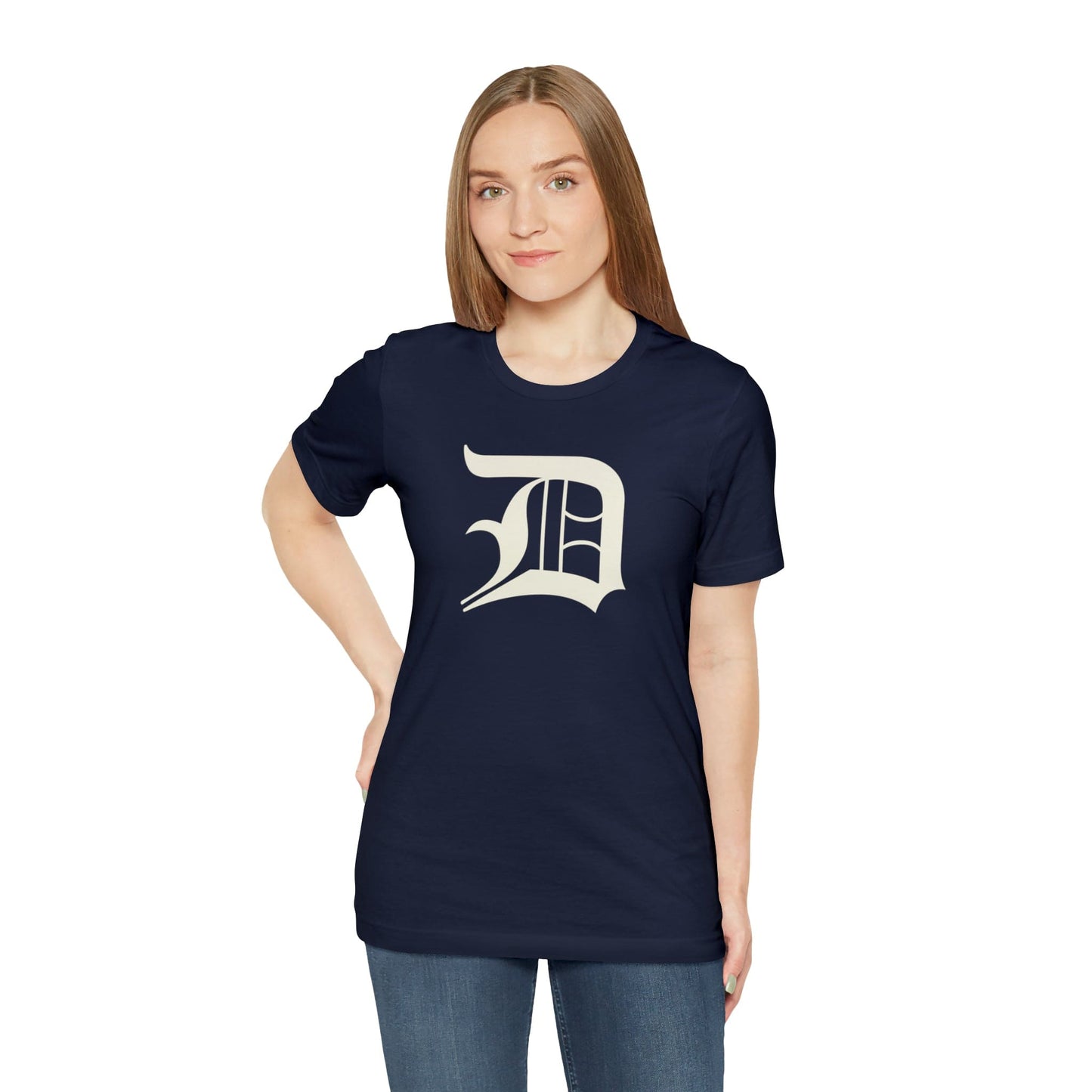 Detroit 'Old English D' T-Shirt (Ivory White) | Unisex Standard