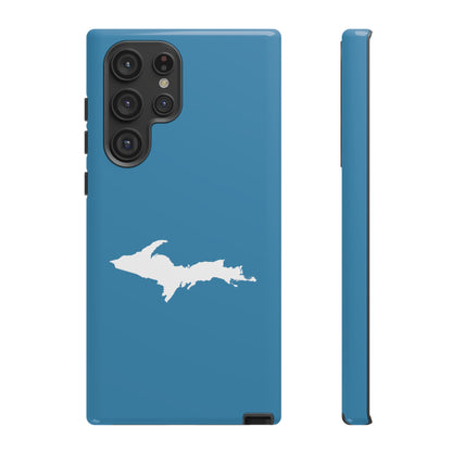 Michigan Upper Peninsula Tough Phone Case (Lake Michigan Blue w/ UP Outline) | Samsung & Pixel Android