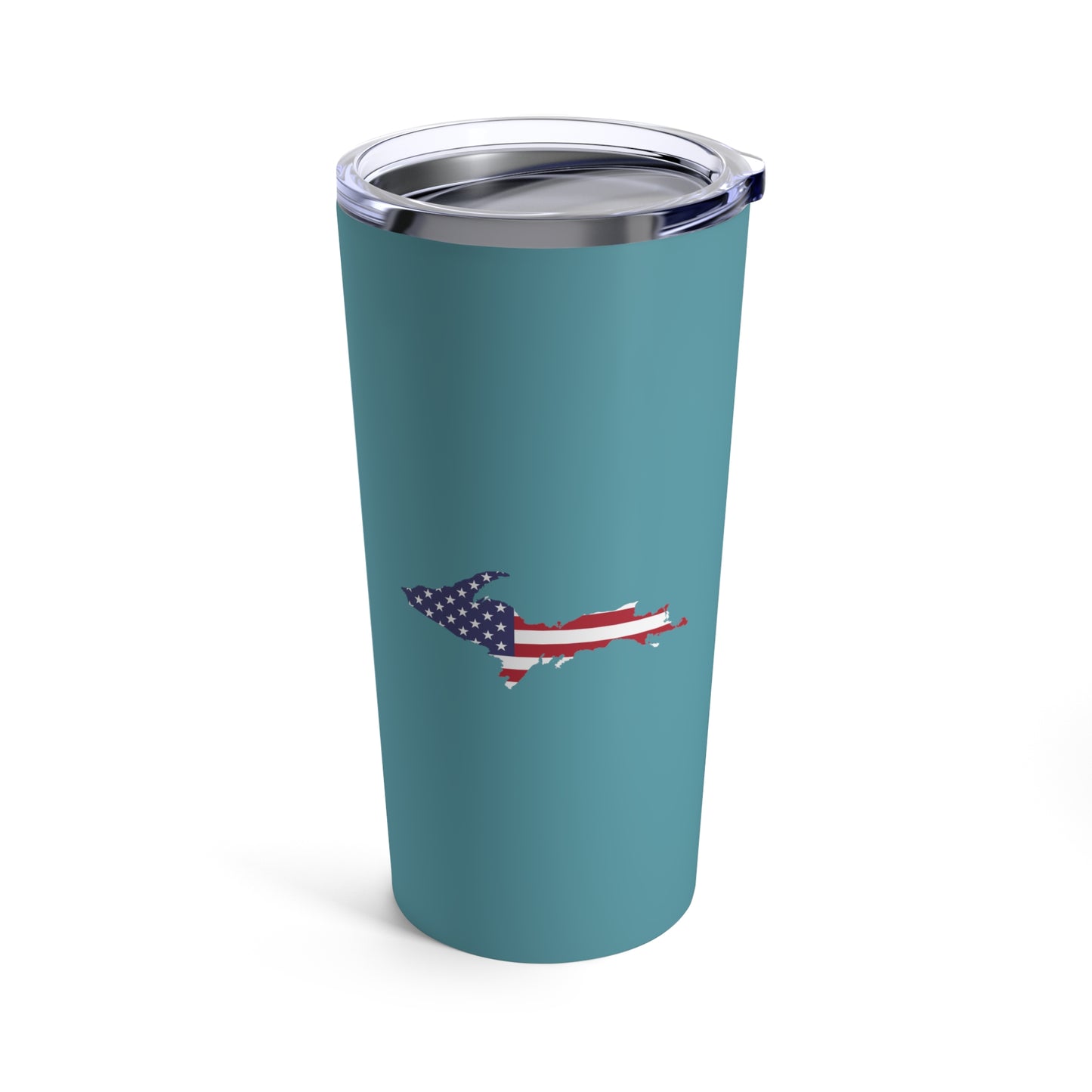 Michigan Upper Peninsula Tumbler (w/ UP USA Flag) | Lake Huron Blue - 20oz