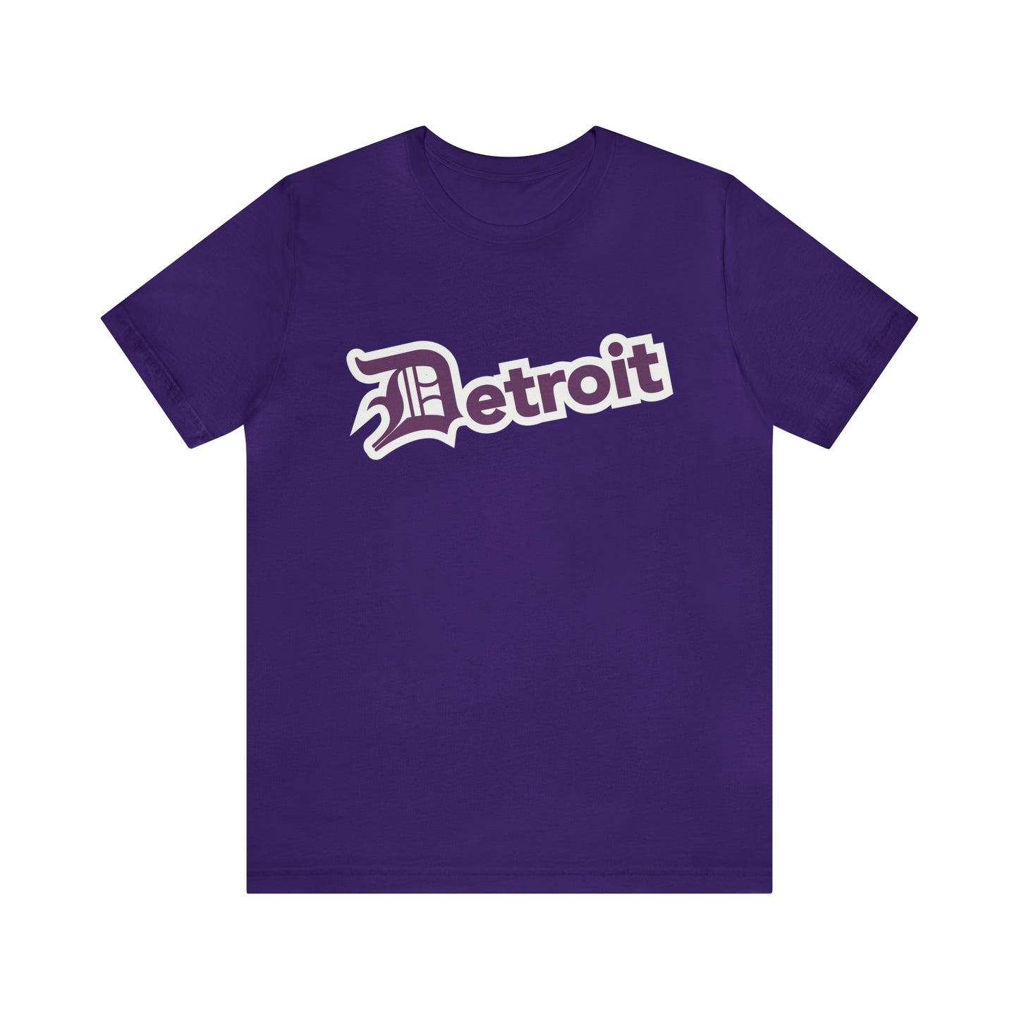 'Detroit' T-Shirt (Plum w/ Old English 'D') | Unisex Standard