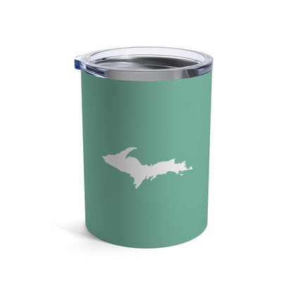 Michigan Upper Peninsula Tumbler (w/ UP Outline) | Metallic Mint Green - 10oz