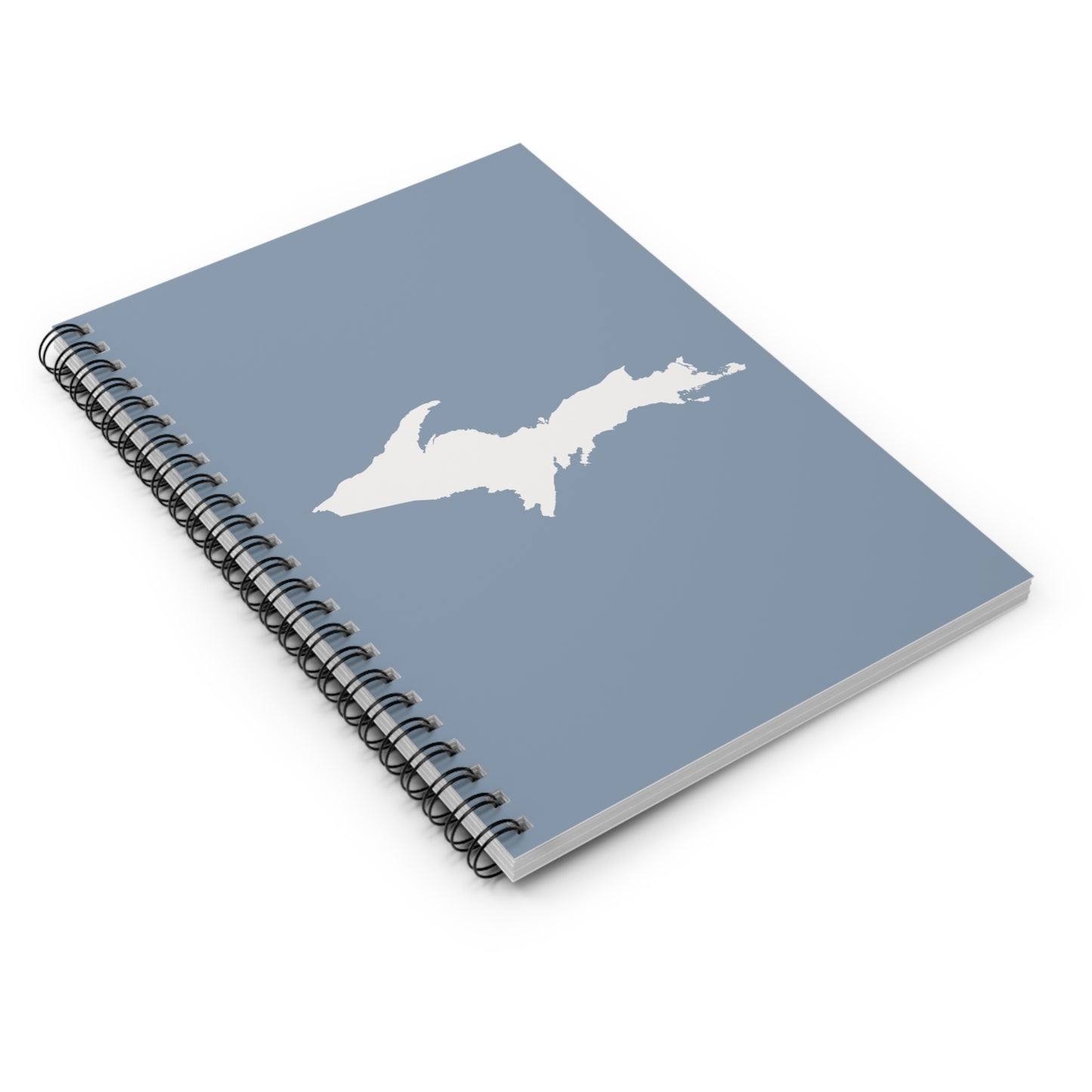 Michigan Upper Peninsula Spiral Notebook (w/ UP Outline) | B-24 Grey