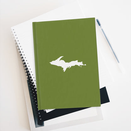 Michigan Upper Peninsula Blank Sketchbook (w/ UP Outline) | Olive Green